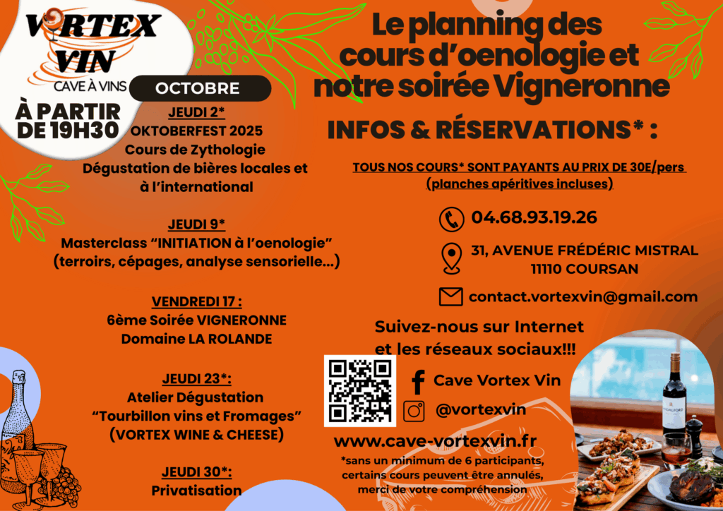 COURS D'OCTOBRE 2025