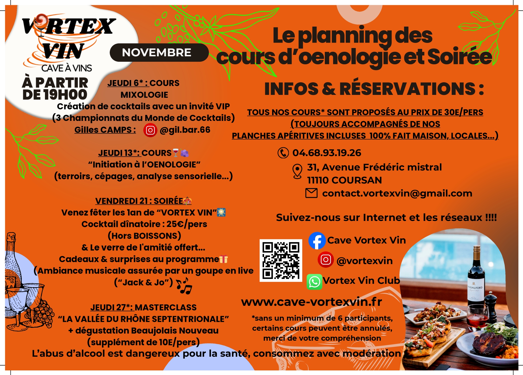 Cours de novembre 2025