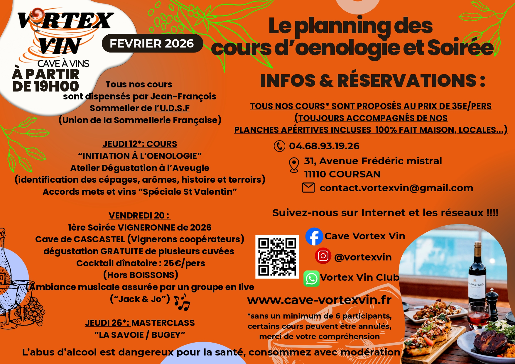 Cours de février 2026